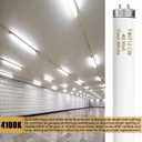 Konideke 8-Pack F40T12/841 Fluorescent Light Bulbs, 40W T12 Cool White 4100K, 48-Inch (4-Foot) Linear Tube, G13 Bipin Base