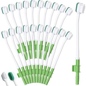 Didaey 20 Pcs Suction Swab Toothbrush Care Disposable Oral Swab Suction Toothbrush for Machine Sponge Individually Wrapped for Elderly Adults Oral Dental Mouth Care (Green)