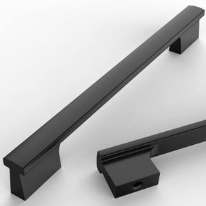 Asidrama 10 Pack 7.5 Inch(192mm) Matte Black Kitchen Cabinet Handles, Cabinet Pulls Kitchen Cabinet Hardware for Cupboard Drawer Pulls