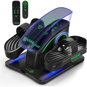 Under Desk Elliptical, Upgraded 6 Adjustable Resistance &15 Speeds Leg Exerciser While Sitting for Seniors with Forward & Reverse Direction, Ellipse Leg Exerciser with Touch Screen and Remote Control