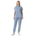 Eipnare Scrubs for Women Set - Nurse Uniform Jogger Suit Stretch Top & Pants with 11 Pockets for Nurse Esthetician Workwear