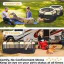 EighteenTek 2-in-1 Pop Up Cat Playpen XLarge, Dog Puppy Pet Playpen, Indoor Outdoor Cats Enclosed, Cat Tent House Crate Cage, Portable & Foldable Playpen for Kittens(No Divider, Unified Space)