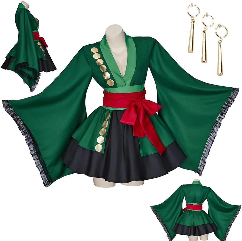 Anime Cosplay Costume Dress Anime Cosplay Dress Outfit Earrings Socks Halloween