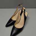 Rilista Women's Slingback Kitten Heels Closed Pointed Toe Backless Wedding Party Dress Pumps Shoes, 8.5