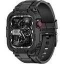 amBand Bands Compatible  Case for Men, M1 Sport Series Rugged Case Protective Cover for iWatch SE2/6/SE/5/4/3 42/44/45mm Men Black
