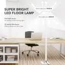 STERREN 120W LED Floor Lamp, 10000LM Super Bright Standing Lamp, Eye-Care Floor Reading Light, 76.8" Dimmable Large Lamp for Office, Living Room, Bedroom, Piano