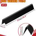 22.5 inch Flavorizer Bars Replacement for Weber Genesis Silver B Silver C Grill Parts with Side Control, 5 PCS Porcelain Enameled Steel Flavor Bars