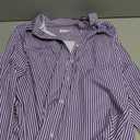 COUXILY Soft Wrinkle-Free Button Down Stretch Shirts for Women, Breathable Moisture-Wicking Casual Work Dress Tops (Large, Purple Stripe)