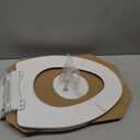 Mayfair Ashton Easy to Clean Single Hinge Toilet Seat, Modern Slow Close Wood Toilet Seat, Made in USA, Elongated, White