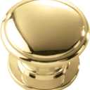 Hickory Hardware 10 Pack Solid Core Kitchen Cabinet Knobs, Luxury Cabinet and Dresser Knobs, Handle Pulls for Doors & Drawers, 1-1/4 Inch, Polished Brass, Williamsburg Collection