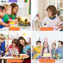 Acrylic Paint Set with 8 PCS 11.8In Easel & 16 PCS 8X10In Canvas, Painting Canvas Panel with Easel, Art Canvas Painting Kit with Brushes & Paint Trays for Kids Teenagers Acrylic Oil Water Color Gift