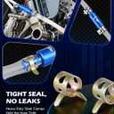 Orion Motor Tech 1 Pair Brake Bleeder Hose, 9pc One Way Check Valve Brake Bleeder Hose Set, Flexible PU Tubing with Steel Clamps & Dust Caps Universal for Cars and Motorcycles