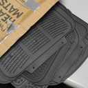 BDK Floor Mats, 4-Piece All-Weather Car Mat with Universal Fit Design, Durable Rubber Car Floor Mats with Capture Ridges, Waterproof for Cars Trucks SUV (Black)