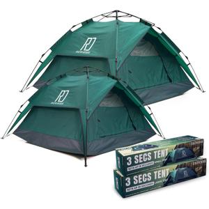 Reactive Outdoor Tent - 3 Second Tent - 3 Sec Instant Pop Up Tent - Easy and Quick Setup Camping Tent - 1 Person Setup Waterproof Double Layer Outdoor Camping Tent, 1 Small-sized + 1 Large Sized