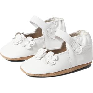 Robeez Baby Girls and Unisex Soft Soles Slip-Resistant Crib Shoes Slippers for Infant and Toddler, 0-24 Months (Briana White)