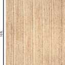 FRELISH DECOR Handwoven Jute Area Rug - 8x10 Feet Natural Yarn - Rustic Vintage Beige Braided Reversible Rectangular Rugs for Bedroom - Kitchen - Living Room - Farmhouse (8' x 10' Natural)