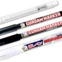 GSI Creos Gundam Marker Pour Type GM301 Black & GM302 Gray & Eraser Pen GM300 & Knock-Type EraserFlow-in Type Panel Lining Pens
