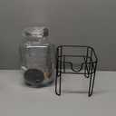 Drink Dispenser 1.35 Gallon Glass Beverage Dispenser with Stand & Stainless Steel Spigot, Drink Dispensers for Parties with Fruit Infuser for Lemonade, Iced Tea, Juice, Laundry Detergent