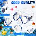 Fabbay 4 Pcs Swim Goggles with Nose Cover