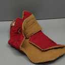 azuza Dog Jacket Waterproof & Windproof Dog Coat for Small Dogs with Thick Fleece, High Collar with Leash Hole, Adjustable Velcro & Elastic Belly, Red L