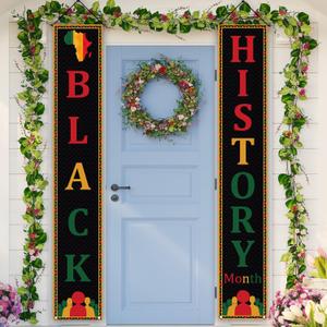 Black History Month Decorations Black History Month Welcome Sign Pan African American Black History Month Decorations and Supplies for Home Party