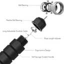 Jump Rope, Tangle-Free Rapid Speed Jumping Rope Cable with Ball Bearings for Women, Men & Kids, Adjustable Steel Jump Rope with Foam Handles for Home Gym Exercise Fitness Workout Equipment & Slim Body