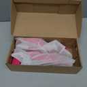 Tilocow Knit Heeled Sandals for Women, Square Open Toe Heels Sandals, Chunky Block Low Heel Slip On Mules, Pink, 9