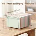 SUNEE Hanging File Folder Frame, Letter Size Files Holder Bars,17.5 Inches, Set of 2