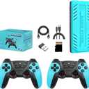 JSAIGams U36 Retro Game Console Stick, 4K HDMI Plug & Play TV Gaming Device, 128GB Storage, S905X4 Chip, 2 Wireless Controllers, Ideal Gift for Adults & Kids (U36 128G Battery)