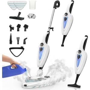 12-in-1 Steam Mop,1500W Multifunction Steam Cleaner with Detergent Chamber