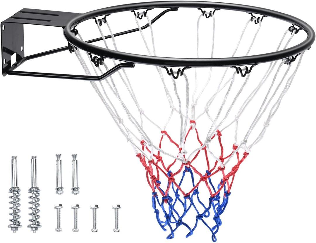 VEVOR Basketball Hoop, 44 54 Inchs PC Backboard Wall Mounted, Basketball Portable Hoop & Goal, Indoor & Outdoor with Hand-Crank Adjustment, Classic Basketball Court, Teens, Adults, Schools, Parks