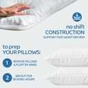 Bed Gel Pillow - (2 Pack Queen) Comfortable and Plush Cooling Gel Fiber Filled Pillow, Luxury Fluffy Hotel Quality for Side, Back, and Stomach Sleepers (King 20x36)