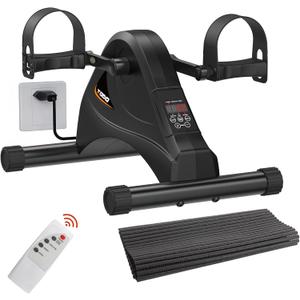 TODO Motorized Pedal Exerciser Mini Exercise Bikes, Under Desk Bike Peddler Exerciser for Seniors Rehab and Arm Leg Physical Therapy (Black)
