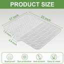 Silicone Drying Mat, 23"X17" With Built-in Drain Lip,Heat-Resistant,Eco-friendly,Hygienic Drying Pad,Leak-Proof and Non-Slip,Silicone Dish Drying Mat for Kitchen Counter or SinkWhite 23X17