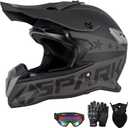 SPARK ATV & Dirt Bike Helmet for Adults - DOT Certified Motocross Helmet withQuick Release, Lightweight Off-Road Design for Motocross & Trail Riding (Matte Grey Voyager, Medium)