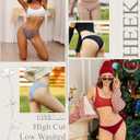 FINETOO 12 Pack Cotton Underwear for Women Cute Low Rise Bikini Panties High Cut Breathable Sexy Hipster Womens Cheeky  (S)