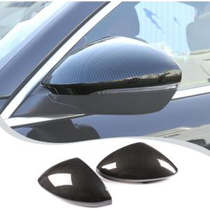 LLKUANG Car Rearview Mirror Cap Decoration Cover Compatible with Alfa Romeo Stelvio 2017-2024 Exterior Rearview Mirror Cover Cap (carbon fiber)