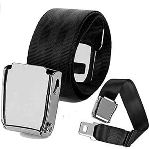 Adjustable 7-39" Airplane Seatbelt Extender - FITS All Airlines (not Southwest) Bring You a Comfortable Trip, Black