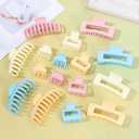 2 x Hair Claws 16 Pcs Hair Clips for Women Thin Thick Curly Hair Large and Small Matte Banana Clips Strong Hold Nonslip
