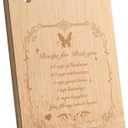 THETCHRY Mothers Day Gifts for Mom Decorative Cutting Board, Engraved Bamboo Board, Butterfly Mother Cutting Board Gift, Birthday Gifts for Mom from Daughter Son,11.8''L×7.8''W