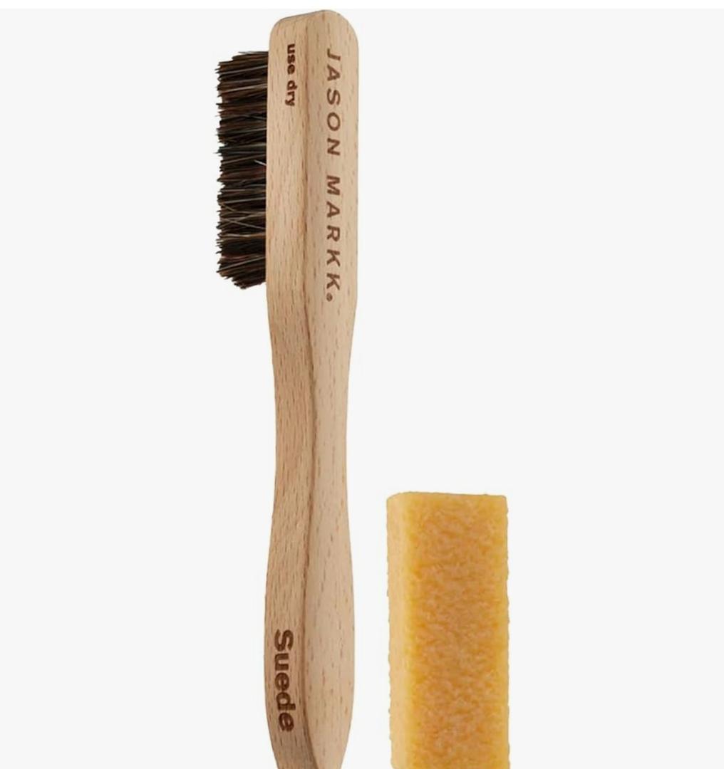 Jason Markk Suede Cleaning Kit, Shoe Cleaner, 2-Piece Set, Brush & Stain Eraser, Sneaker Care, Ideal for Footwear, Safe for Leather, Suede, Nubuck, Cotton, Knits