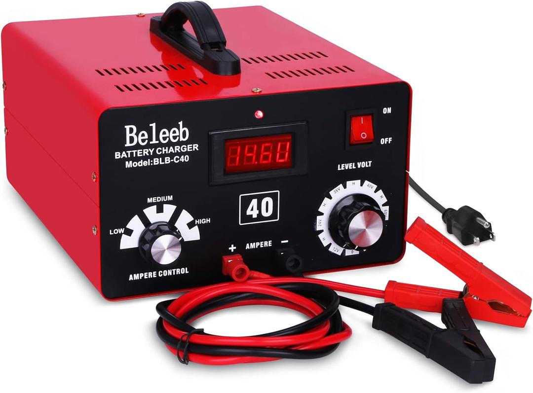 C40 Adjustable Battery Charger 12V 24V 36V 48V 60V 72V, 16A Pulses of High-Voltage Battery Desulfator Maintainer with Smart Chip for Lead-Acid LiFePO4 Lithium Batteries BLB-C40
