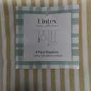 2x 4 Pack Napkins 17in X 17in Tan and White Stripes (2 Count)