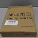 9"x11" Small Vanity Mirror with Lights, Lighted Makeup Mirror with Light, Portable Tabletop Cosmetic Make Up Mirror, Smart Touch Control, Dual Power Supply, 360Rotation (White)