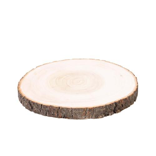11-12-Inch Wide Natural Round Poplar Wooden Slices Party Tabletop Centerpieces - Wedding Party Crafts Home Decorations