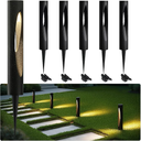 Tribesigns 6-Pack 95 Lumen 4.8W Low Voltage Black Plug-in LED Aluminum Weather Resistant Outdoor Path Light