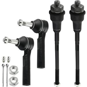 Front Inner Outer Tie Rods Fit for 1999-2006 Chevy Silverado 1500 Suburban Avalanche Tahoe, GMC Sierra 1500 Yukon XL, for Cadillac Escalade ESV EXT Tie Rod Ends 4pc- ES3488 ES3493