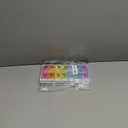 Shintop Am Pm Pill Organizer 7 Day, Push Button Weekly Pill Box 2 Times a Day Easy Fill Pill Holder Day Night Vitamin Case for Medications Fish Oil Supplements (Rainbow)