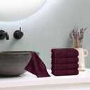 BOUTIQUO Ultra Soft Cotton 6 -Piece Hand Towel Set 16x24 Inch, Ideal for use in Bathroom, Kitchen, Gym, Spa & General Cleaning, Compact & Lightweight Multi Purpose Hand Towels - Burgundy