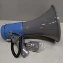 50 Watt Megaphone Bullhorn with Detachable Microphone, 240s Recording and Siren - Perfect for Indoor/Outdoor Sporting Events and Crowd Control (Blue)